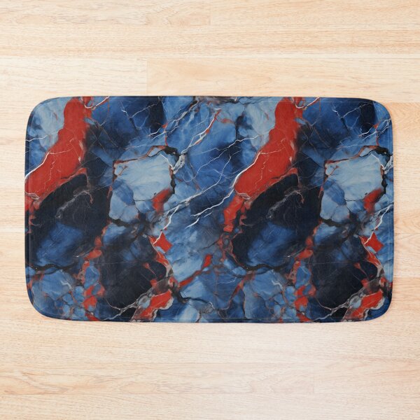 Item preview, Blue, Red and Silver Seamless Repeating Marble Pattern designed and sold by PeteRascal.