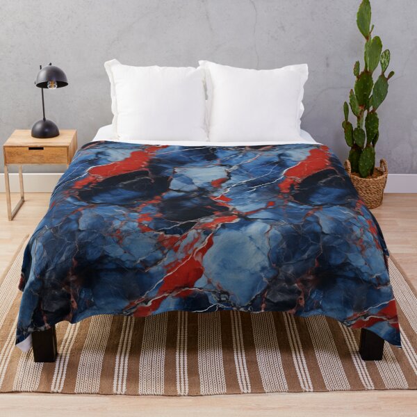 Item preview, Blue, Red and Silver Seamless Repeating Marble Pattern designed and sold by PeteRascal.