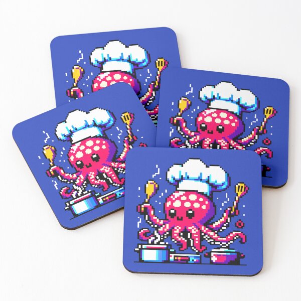 Item preview, Culinary Octopus: 8-Bit Pixel Kitchen Maestro designed and sold by PixelPunkster.