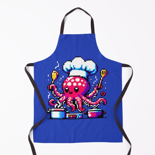 Item preview, Culinary Octopus: 8-Bit Pixel Kitchen Maestro designed and sold by PixelPunkster.
