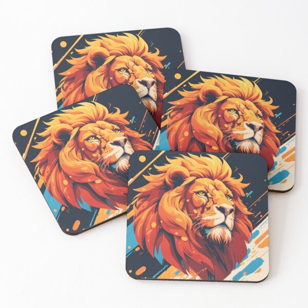 Item preview, A majestic lion with a fiery mane designed and sold by CharlieDesings.