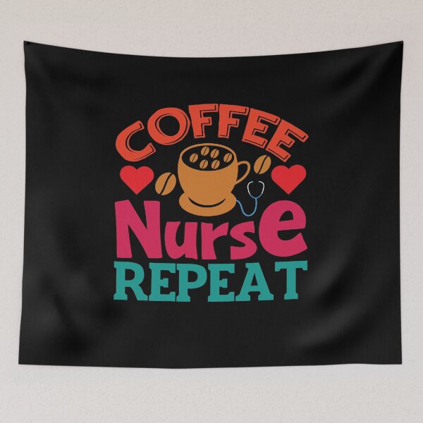 Item preview, Coffee Nurse Repeat, Registered Nurse Coffee Lover, Oncology Nurse, Nursing School Apparel, PACU nurse gift designed and sold by behindthefacts.