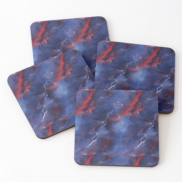Item preview, Blue, Red and Silver Seamless Repeating Marble Pattern designed and sold by PeteRascal.