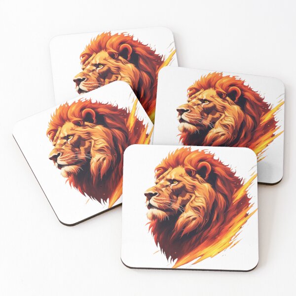 Item preview, A majestic lion with a fiery mane designed and sold by CharlieDesings.