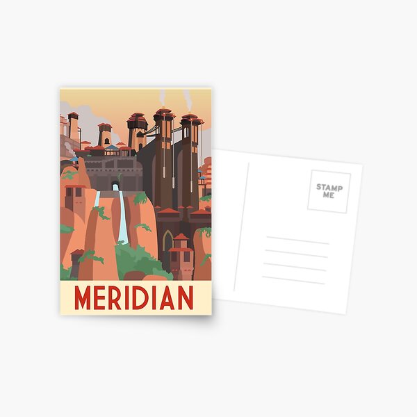 Horizon: Zero Dawn Vintage Meridian Travel Poster Postcard