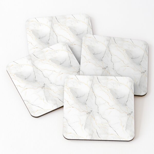 Item preview, White and Gold Seamless Repeating Marble Tile Pattern designed and sold by PeteRascal.