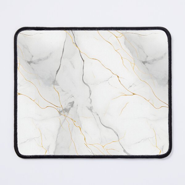 Item preview, White and Gold Seamless Repeating Marble Tile Pattern designed and sold by PeteRascal.