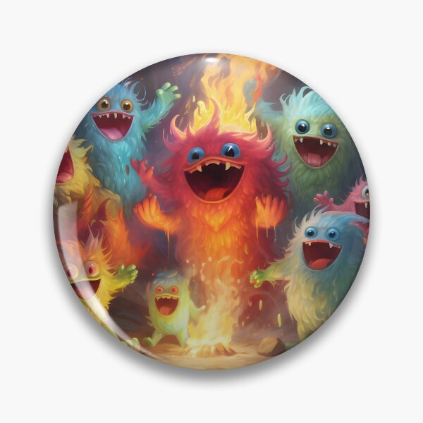 Item preview, Anime monsters around the fire art designed and sold by TheArtistOf2022.