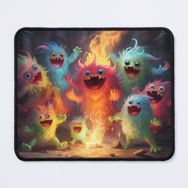 Item preview, Anime monsters around the fire art designed and sold by TheArtistOf2022.