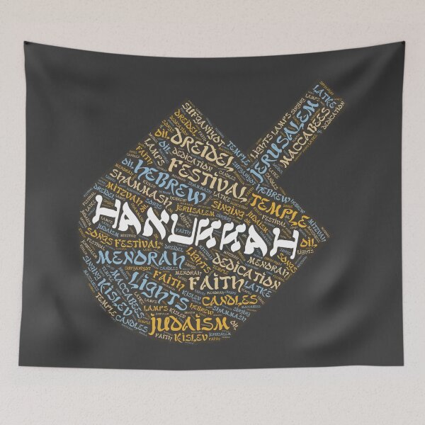 Item preview, Hanukkah Wordcloud for Darker Backgrounds designed and sold by WordsYouLove.