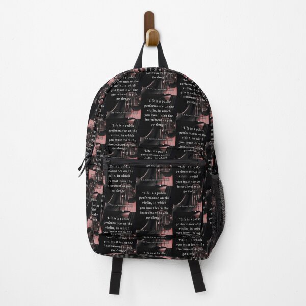 Item preview, E.M. Forster quote: Life is a public performance on the violin in which you must learn the instrument as you go along. designed and sold by artbleed.