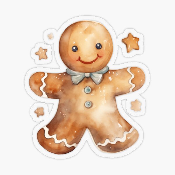 Starbucks 1050ml/36oz Gingerbread Man Skier Transparent Plastic