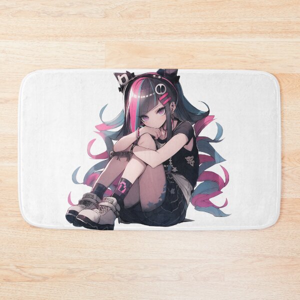 Item preview, Another new Gothic punk lonely anime girl with red eyes and pin hair art designed and sold by TheArtistOf2022.