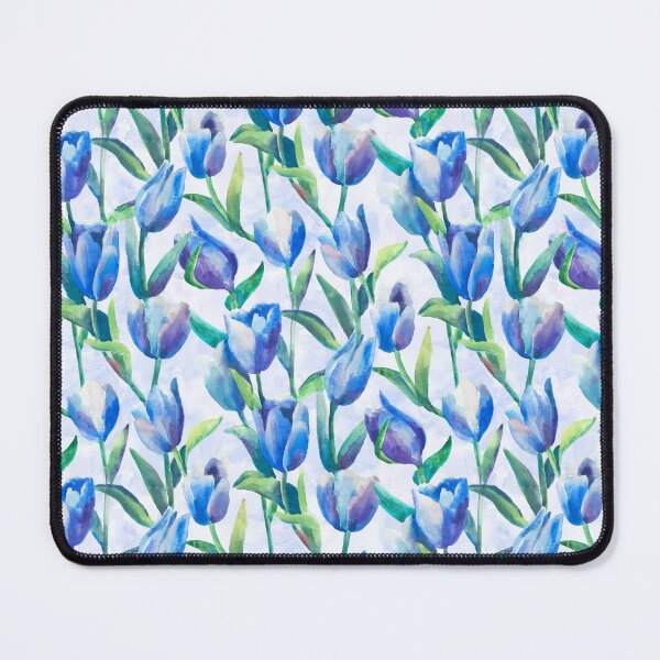Item preview, Tulips spring blue designed and sold by Alessandro Remo Mazzoni Remotextiles.