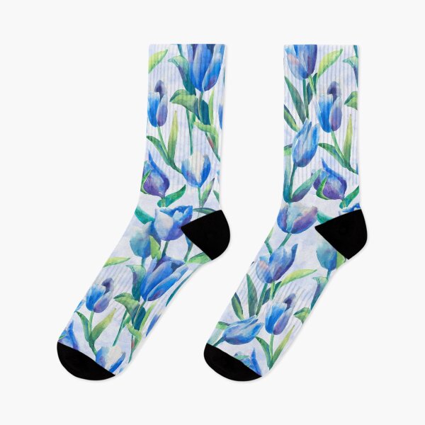 Item preview, Tulips spring blue designed and sold by Alessandro Remo Mazzoni Remotextiles.