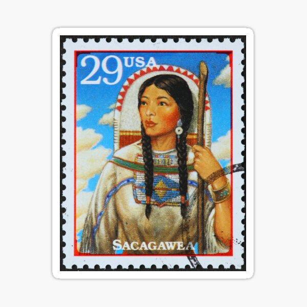 NATIVE AMERICAN SACAGAWE POST STAMP Greeting Card