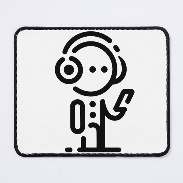 Item preview, Minimalist Stick Figure with Headphones and Smartphone designed and sold by Filpasel.