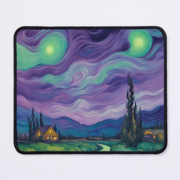 Item preview, Northern Lights in Van Gogh Style designed and sold by MadamEnne.