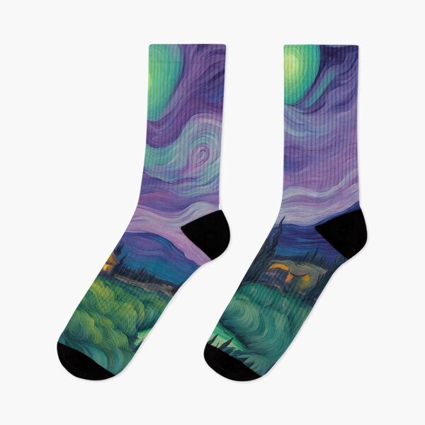 Item preview, Northern Lights in Van Gogh Style designed and sold by MadamEnne.