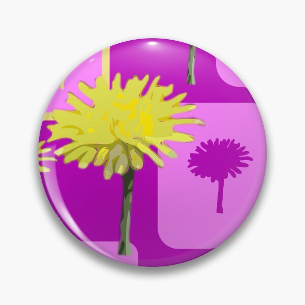 Item preview, Mod Dandelions with Pink on Magenta Repeat 5748 designed and sold by Art in My Loft.
