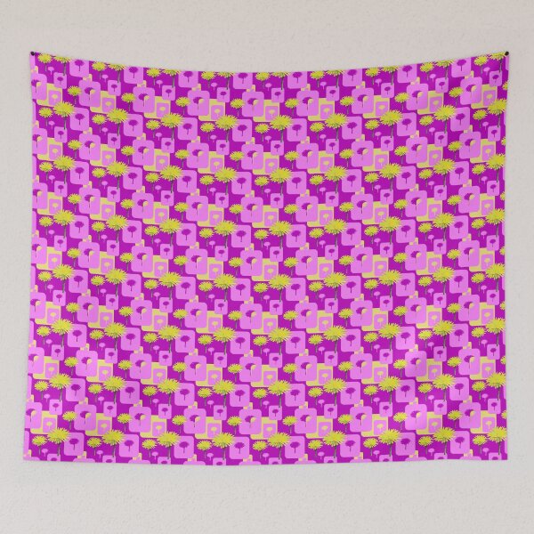 Item preview, Mod Dandelions with Pink on Magenta Repeat 5748 designed and sold by Art in My Loft.