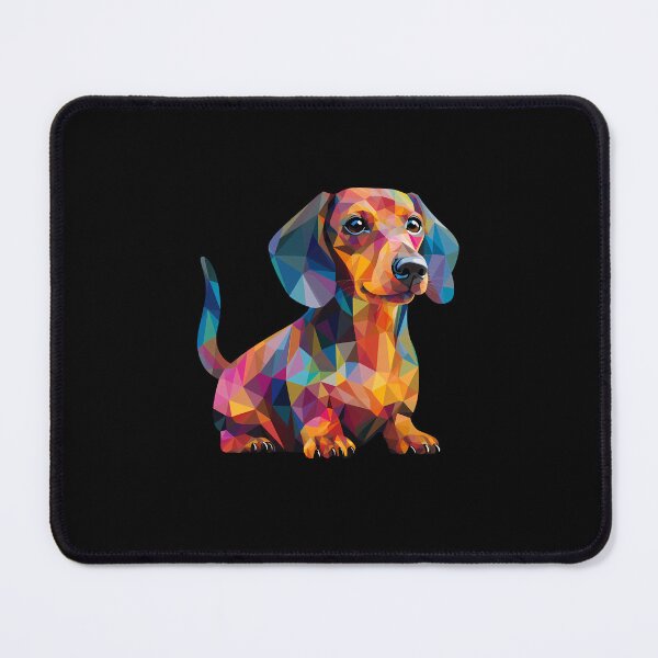 Artikelvorschau, Colorful Geometric Dachshund entworfen und verkauft von Ripper19.