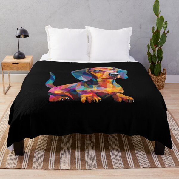 Artikelvorschau, Colorful Geometric Dachshund entworfen und verkauft von Ripper19.