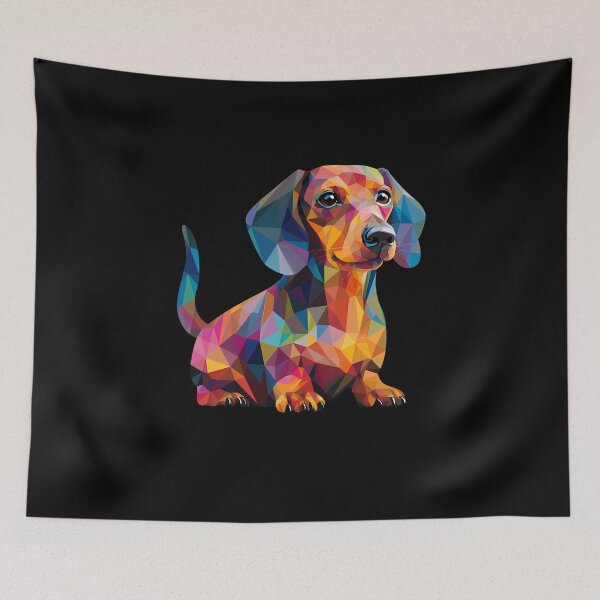 Item preview, Colorful Geometric Dachshund designed and sold by Ripper19.
