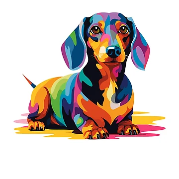 Imagen de la obra Colorful Pop Art Dachshund de Ripper19