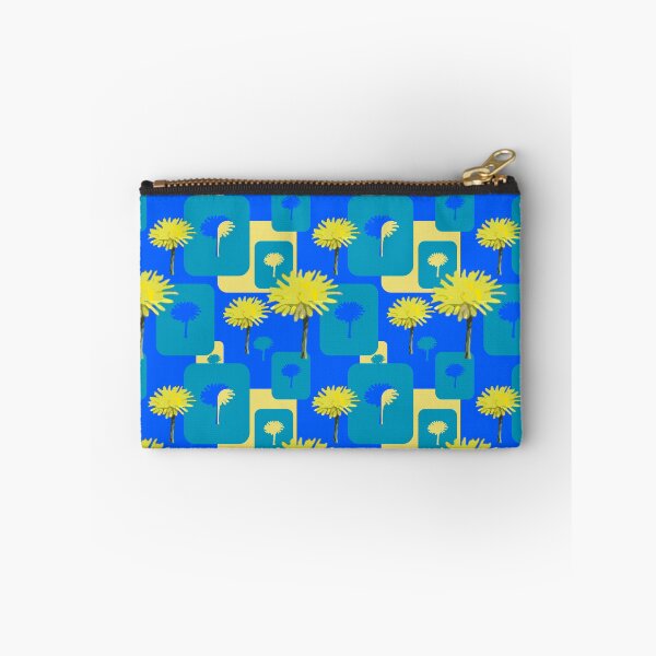 Item preview, Mod Dandelions with Teal on Blue Repeat 5748 designed and sold by Art in My Loft.
