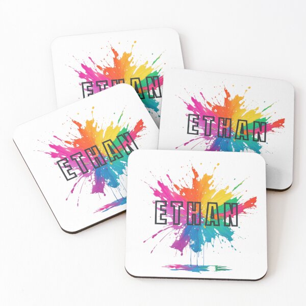 Item preview, Ethan, Paint Splash Typography Tee: Expressive Custom Shirt for Art Enthusiasts designed and sold by RvinJo8.