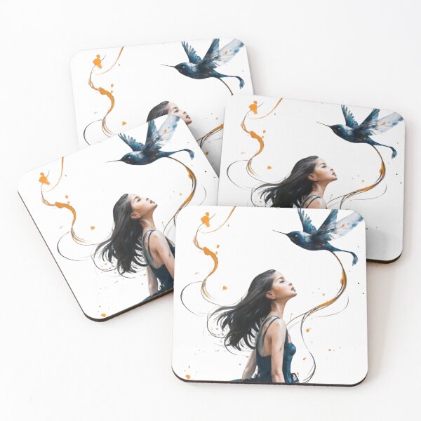 Item preview, A girl with two birds designed and sold by Aktio  Design.