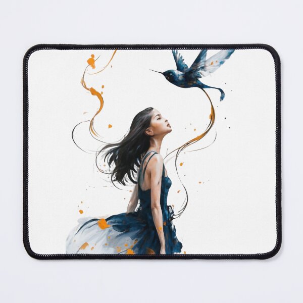 Item preview, A girl with two birds designed and sold by Aktio Design.