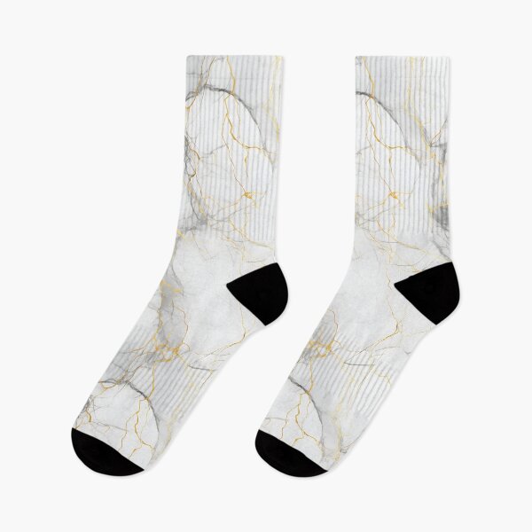 Item preview, White and Gold Seamless Repeating Marble Tile Pattern designed and sold by PeteRascal.