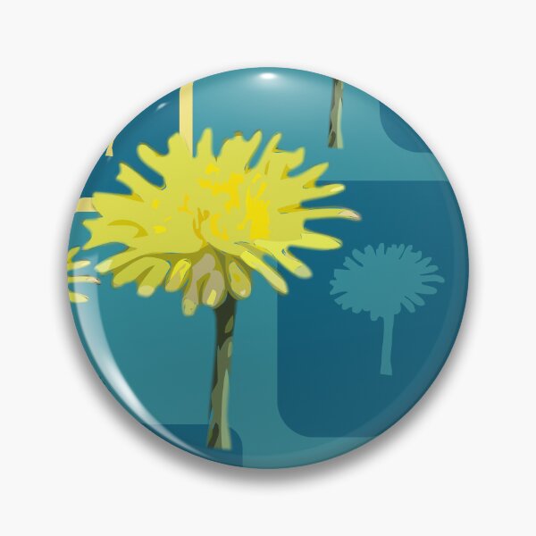 Item preview, Mod Dandelions with Dark Teal on Teal Repeat 5748 designed and sold by Art in My Loft.