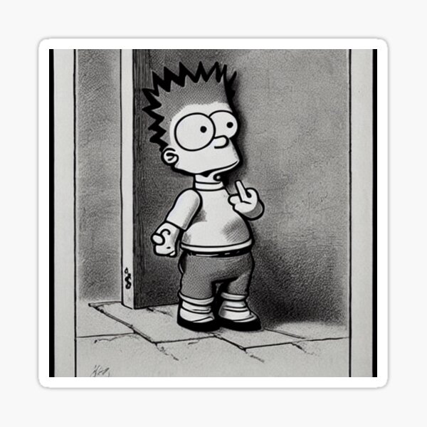 Sad bart Sticker by emxlix