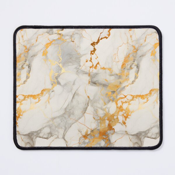 Item preview, White and Gold Seamless Repeating Marble Tile Pattern designed and sold by PeteRascal.