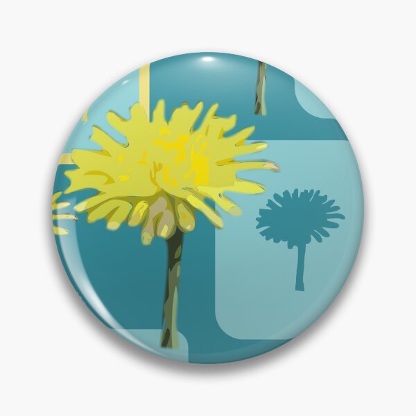 Item preview, Mod Dandelions with Soft Aqua on Soft Teal Repeat 5748 designed and sold by Art in My Loft.