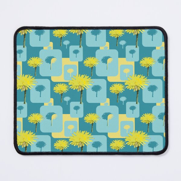 Item preview, Mod Dandelions with Soft Aqua on Soft Teal Repeat 5748 designed and sold by Art in My Loft.