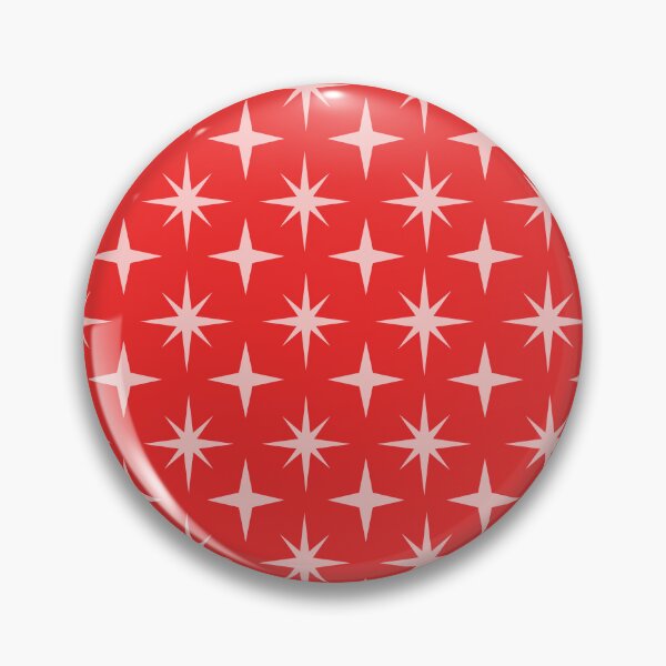 Item preview, Mid Century Modern Atomic Starbursts Pattern on Red  designed and sold by Yasminepatterns .