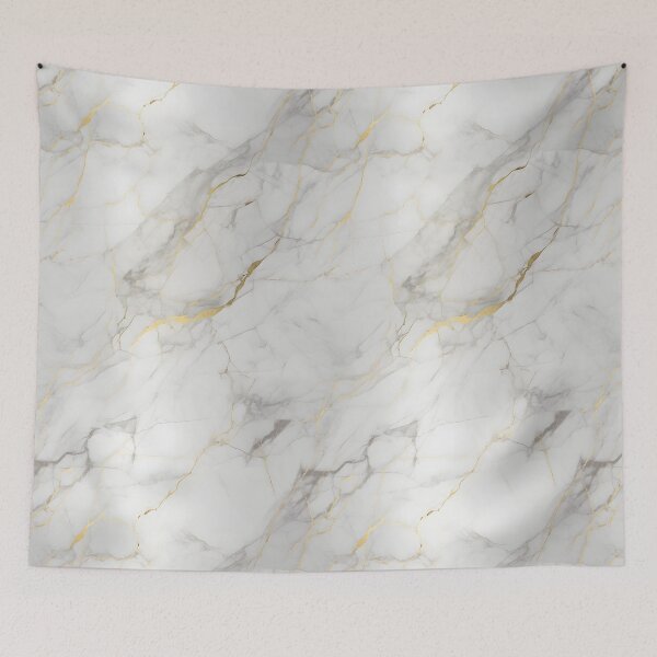 Item preview, White and Gold Seamless Repeating Marble Tile Pattern designed and sold by PeteRascal.