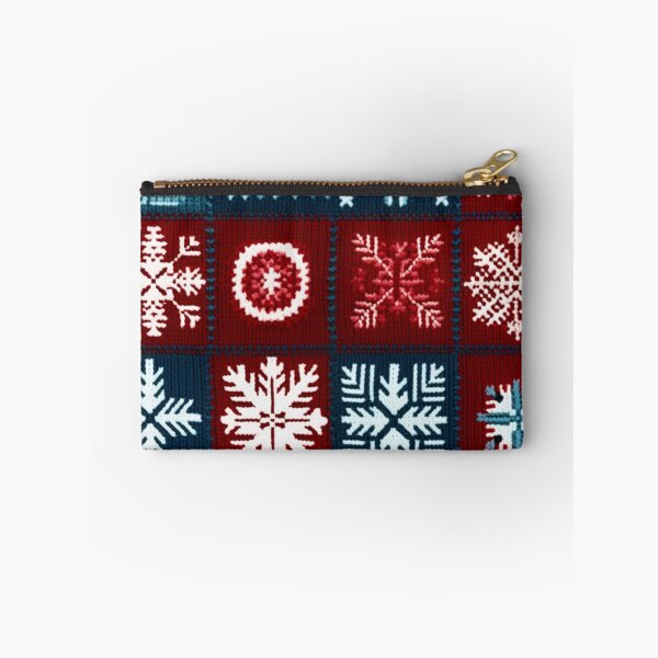 Item preview, Winter Patchwork with Christmas Snowflakes Pattern designed and sold by EvgeniiaSim.