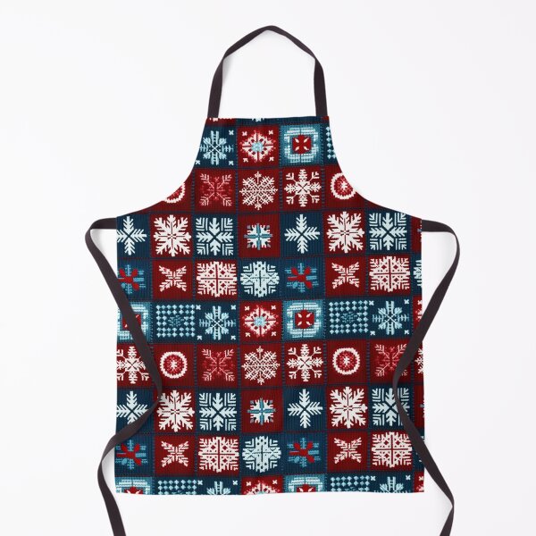 Item preview, Winter Patchwork with Christmas Snowflakes Pattern designed and sold by EvgeniiaSim.