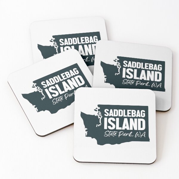 Item preview, Saddlebag Island State Park Washington Map designed and sold by bivenart.