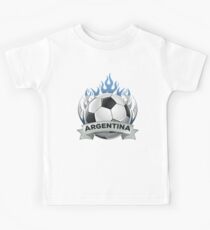 Argentina Cheer Soccer 2018 Football Argentinian Flag Kids Tee