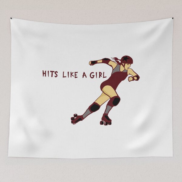 Item preview, Roller Derby Hits like a girl designed and sold by 2mpress.