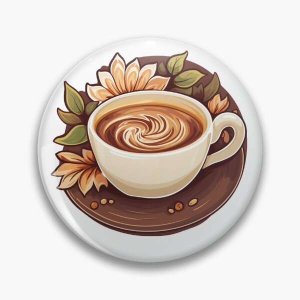 Item preview, Cup of Coffee With Flowers designed and sold by ReverseBleach.