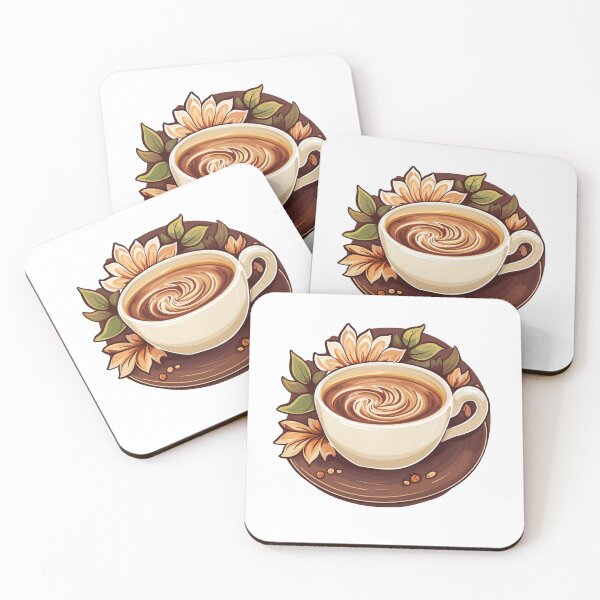 Item preview, Cup of Coffee With Flowers designed and sold by ReverseBleach.