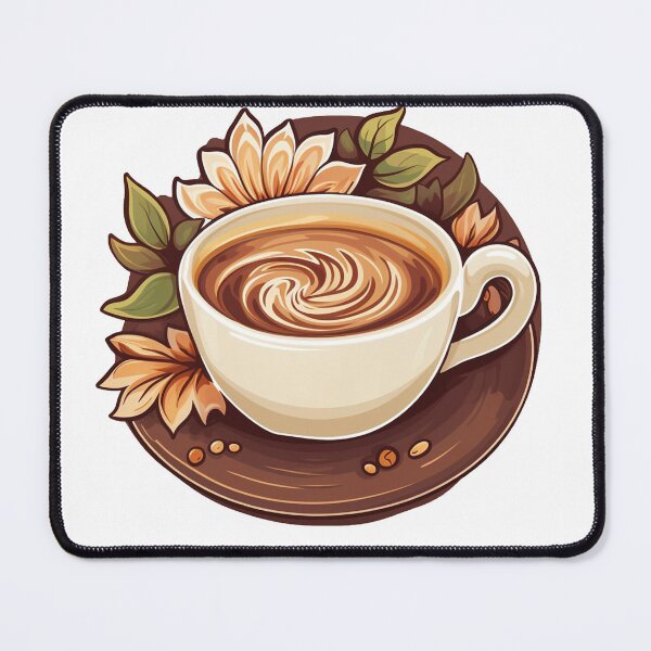 Item preview, Cup of Coffee With Flowers designed and sold by ReverseBleach.