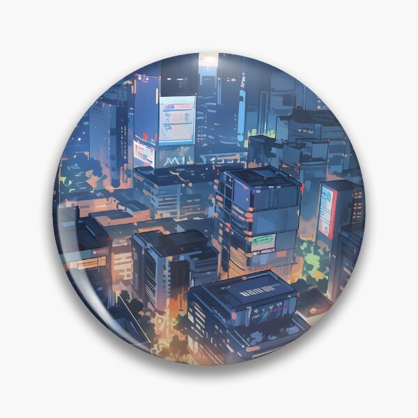 Item preview, New anime city skyline in Tokyo art designed and sold by TheArtistOf2022.